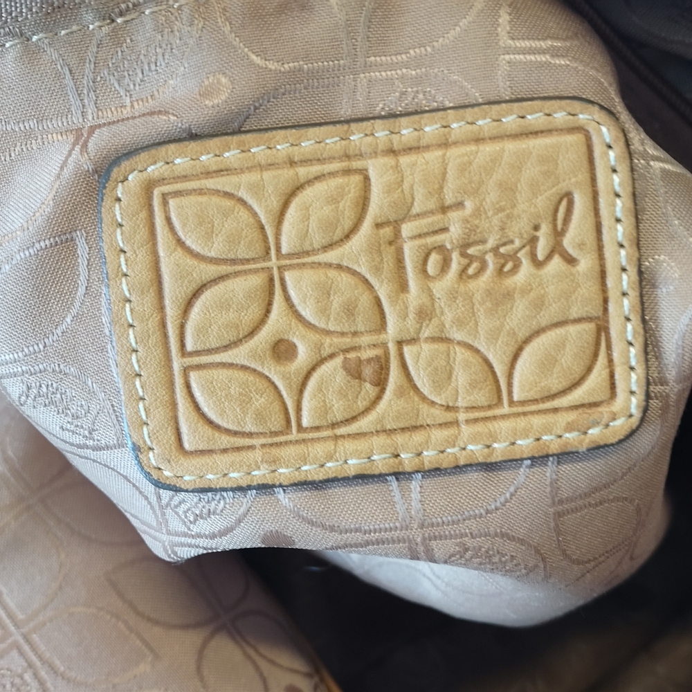 Fossil leather and suede patchwork shoulder bag - Picture 15 of 16